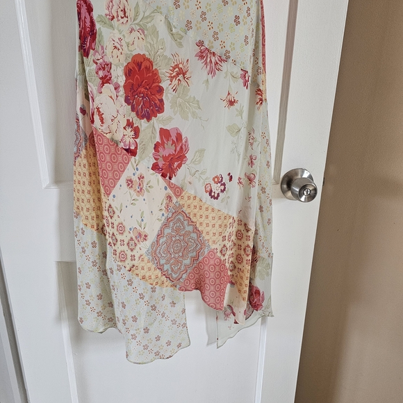 Express Silk Floral Patchwork Maxi Dress - Picture 3 of 5